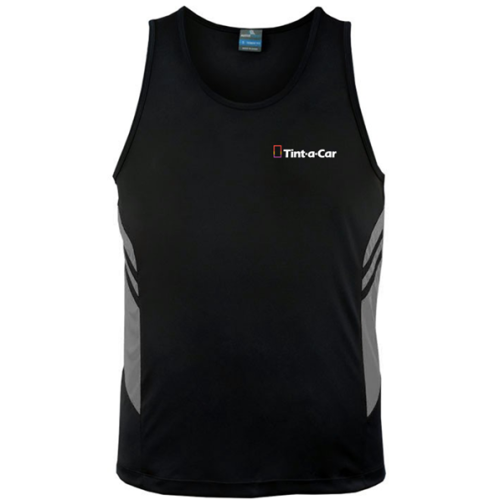 Style 1111 Cooldry Singlet - Black / Charcoal