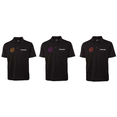 7SPP Black 50 Year Polo Shirt