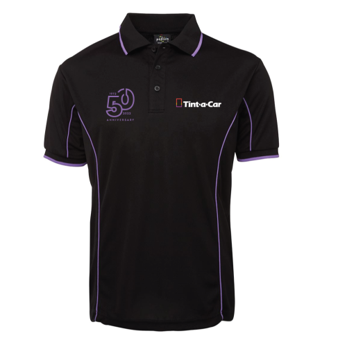 7PIP Men's 50 Year Cooldry Polo - Black / Purple