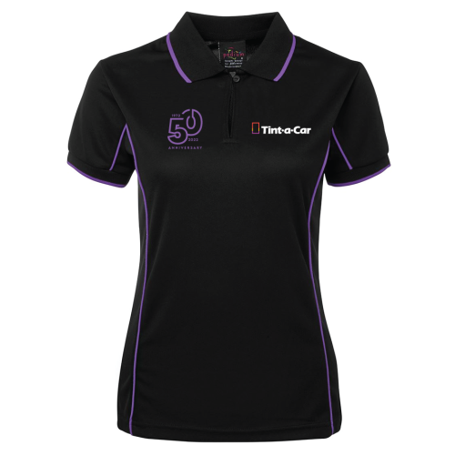 7LPI Ladies 50 Year  Polo - Black / Purple