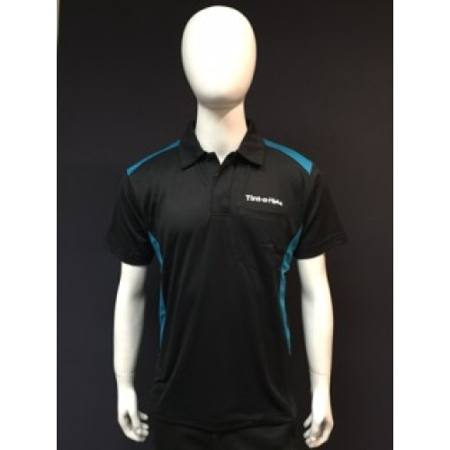 Style 1006 TAH Polo Shirt (Black/Teal) 