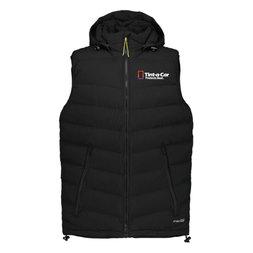 ZV245 Unisex Hooded Puffer Vest - Black 